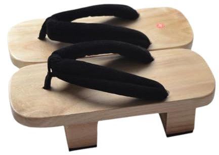 Baoblaze Japanese Wooden Clogs Portable Sandals for Performance Daily Travel Beach Street