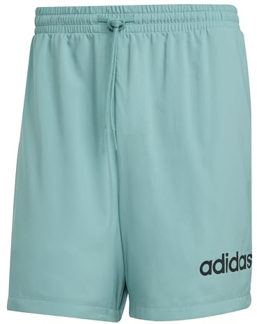 adidas Men's Essentials Linear Chelsea, Powder Teal/Black, XXS