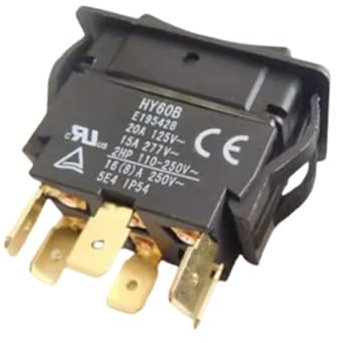 BWANGIAO Industrielle 6-polige Wippschalter 125/250 V 20/15 A Drucktastenschalter Drucktastenschalter für industrielle Stromversorgung