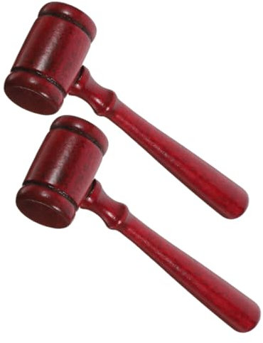 TOYANDONA Small Wooden Hammer Judge Gavel for Cosplay and Role Play Auction Sale Hammer Toy