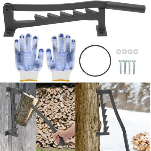 WSIKGHU Holzspalter Manuell Anzündholz Spalter, Manuelles Spaltgerät, Holzspalter für den Innen- und Außenbereich mit Griff und Rutschfesten Handschuhen