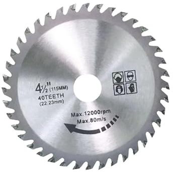 2 Piece 4.5 Angle Grinder Circular Saw Blade, 40 Teeth Wood Cutting Disc for Angle Grinder, 115mm Woodworking Precision Saws Blade for Hardwood/Plywood/PVC/Alloy Steel