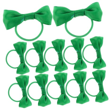 Yardwe Grüne Haargummis Elastisch und Tragbar aus Polyester mit Schleife 25 Stück Niedliche Haarschleifen für Mädchen und Frauen für Sport und Zuhause