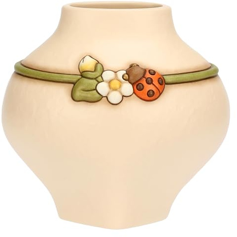 THUN Vase mit Marienkäfer, Keramik, Kollektion Country Bloom, 20,1 x 15,8 x 19,1 cm