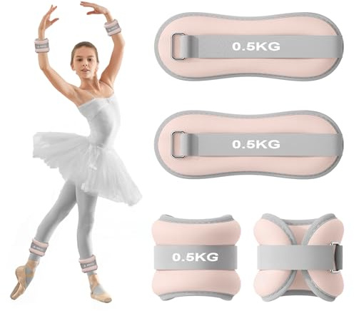 2PCS Gewichtsmanschetten Fuß, Gewichte für Beine und Arme, Ankle Weights, Handgelenk Gewichte, Knöchelgewichte für Pilates, Yoga, Gehen, Joggen, Aerobic