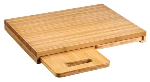 KESPER Schneidebrett Set 3-tlg | Material: Bambus FSC® - geölt mit BIOFA_Öl | feuchtigkeitsabweisend, Maße: 2x 28,5x18 cm, 1x 39,2x30 cm, Farbe: Braun | 58360