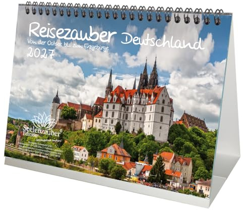 Reisezauber Deutschland Von der Ostsee bis zum Erzgebirge DIN A5 Tischkalender für 2027 Urlaub Strand Dresden Leipzig Zittau Berlin - Seelenzauber