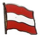Flaggen-Pin/Anstecker Österreich vergoldet