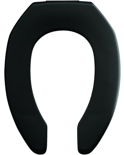 Bemis 295CT 047 Commercial Plastic Elongated Toilet Seat, Black