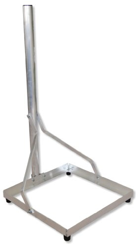 Unitech Alu Balkonständer für 50 x 50 cm Platten - Rohrlänge 1m - Mastdurchmesser 50mm