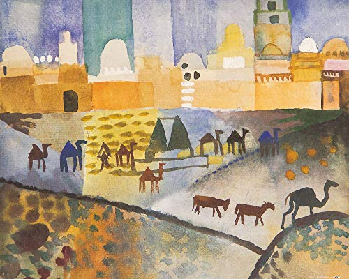 1art1 August Macke Poster Kairouan I, 1914 Kunstdruck Bild 50x40 cm