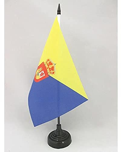 AZ FLAG - Tischflagge Gran Canaria - 21x14 cm - Kanaren Tischfahne 14 x 21 Cm - Flaggen