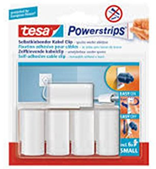 tesa Powerstrips Cable Clip White (Pack of 5)