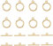 PandaHall 40 Sets Metall Knebelverschluss für Schmuck Armband t Verschluss Toggle Clasp Zylinder knebelverschlüsse für Armband Halskette Schmuckherstellung, Goldene
