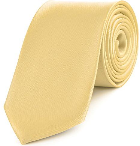 Ladeheid Herren Breite Krawatte KP-8 (150cm x 8cm, Kanarienvogel gelb)
