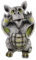 Kremers Schatzkiste Freches Drachenkind schneidet Grimasse 27 cm Drache Figur Gartenfigur Gargoyle Skulptur