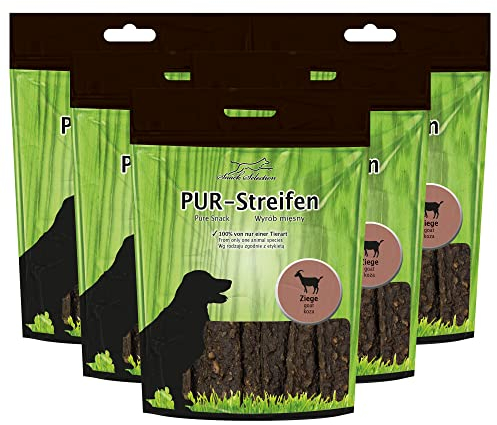 Schecker 5 x 100g PUR Kaustreifen Ziege - aus 100% Ziege - ohne irgendwelche Zusätze - getrocknet