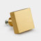 Pushka Home LTD Brushed Brass Gold Cupboard Door Knobs (Brushed Brass Square Gold Cupboard Door Knob)
