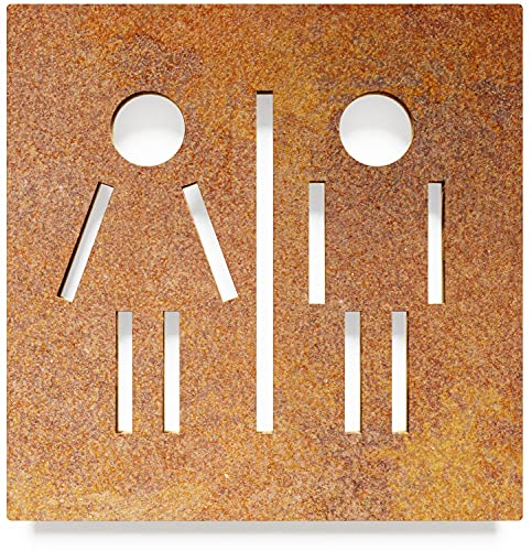 Vintage WC-Schild - selbstklebend - Retro Design Toiletten-Schild C-05-R