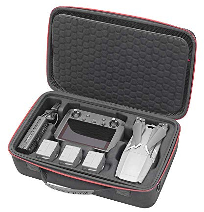 RLSOCO Custodia rigida per DJI Mavic 2 Pro/DJI Mavic 2 Zoom/DJI Smart Controller(DJI Telecomando)- per Mavic 2 Accessori: Batteria x 4, Eliche, nero, Modern