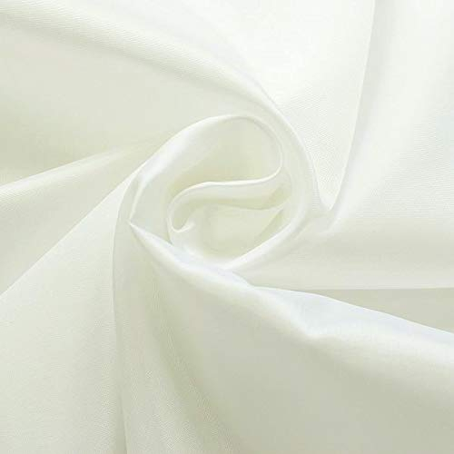 STOFFKONTOR Acetat Taft Futterstoff Stoff - Meterware, ecru - zum Abfüttern von Oberbekleidung und zur Dekoration
