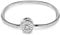 GNOCE Charm Bracelet Sterling Silver 18k Rose Gold Plated DIY Snake Chain Love At First Sight Basic Charm Bracelet With Gnoce Logo Bangle with Clasp (Silver, 20)