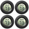 JEDEW Hygrometer Thermometer Digital Humidity Meter Indoor/Outdoor Humidity Monitor Reptile Thermometer for Humidors Greenhouse Garden Cellar Fahrenheit (℉) or Celsius(℃) (schwarz-4 Pack) (4)