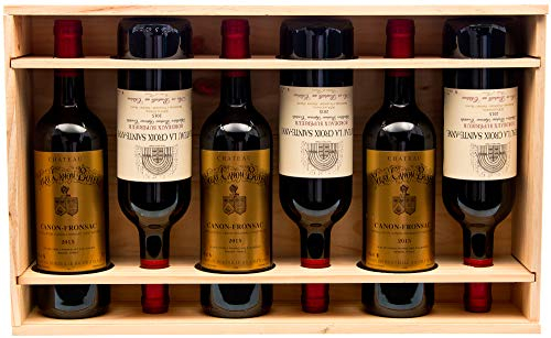 Mabouteille - Caisse en Bois à Glissière capacité 6 Bouteilles de Bordeaux, Bourgogne ou Champagne 75cl - A l'unité