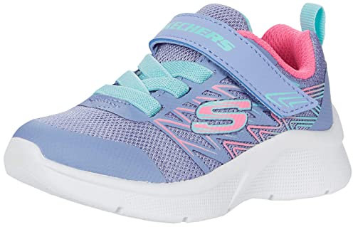 Skechers Girl's Microspec Bold Delight Trainers, Lavender Mesh/Pink, 11.5 UK