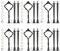 6 Set Cake Stand Fittings Kits Tiered Tray Hardware for Wedding Party Making Resin Cupcake Dessert Platter Serving Stand (Black, L)