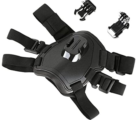 TOSSPER Dog Harness Mount Chest Action Camera Dog Harness Fetch Strap Belt Back Chest Mount with Adjustable Buckle Screw