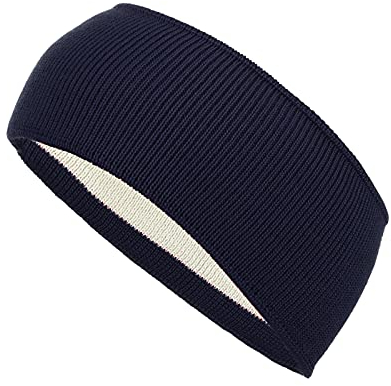 modAS Unisex Stirnband Winter Headband - Kopfband für Damen und Herren Ohrenwärmer aus Wolle in Blau