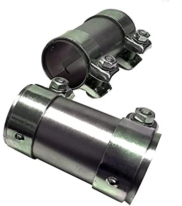 UNIVERSALES ROHRVERBINDER mit Doppelschelle für AUSPUFF ABGASANLAGE 90 mm Länge xØ 65 mm Durchmesser