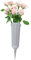 Grabvase aus Kunststof Steckvase,wetterfeste Friedhofsvasen mit Erdspieß Blumenvase für Grab,Trauerschmuck Cemetery Cone Blumen-Vase Weiß Blumenständer frostsicher Steckvase für Grab (1Pcs)