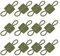 DAWRIS Molle System Zubehör für Tactical Rucksack Weste,12PCS,Outdoor Molle Tasche Schnalle,zubehör für tactical backpack, molle bandschnalle zubehör