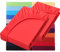 NatureMark Basic 2er Set Jersey Spannbettlaken 90 x 190 cm - 100 x 200 cm - 25 cm Steg - 100x200cm Spannbetttuch - 100% Baumwolle, Rot