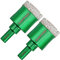 KURSTOL Forets Diamant Boîte - 2pcs 32MM Trepan Carrelage Diamant Tige Triangle Scie Cloche Diamant pour Perçage à sec en Porcelaine Carrelage Granit Marbre