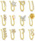 Kakonia 12stk Fake Nasenpiercing für Damen Fake Nose Ring Septum Zirkonia Opal Schmetterling Mond Herz Blume Clip auf Nasenring Verstellbar Fake Nasenring Gold
