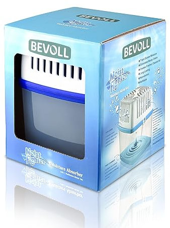 Bevoll Moisture Absorber - Dehumidifiers Strong Odor Eliminator, Moisture Absorbers For Home Basement Bathroom Bedroom Car RV Safe Closet, Portable Mold Remover & Humidity Absorber Bucket 17.6 oz