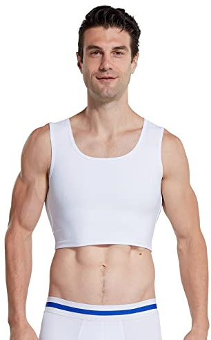 BaronHong Männer verbergen Gynäkomastie Pullover Brust Binder Kompression Abnehmen Unterhemd Männer Korsett Tanktops