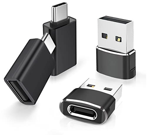 Elebase Adaptateur USB vers USB C 4 Pack,Type C Femelle vers USB A Mâle Chargeur & Thunderbolt 4 OTG Convertisseur pour MacBook,iPhone 15 16 14 13 12 Plus Pro Max,Samsung Galaxy S24 A54,Z Fold Flip 5
