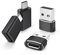 Elebase 4 Pack USB auf USB-C Adapter & Typ-C Stecker auf Buchse Ladegerät,Thunderbolt 4 auf Typ A OTG Konverter für iPhone 16 15 14 13 MacBook Pro Apple Watch Ultra iWatch 9 Samsung Galaxy S24 S23 S22