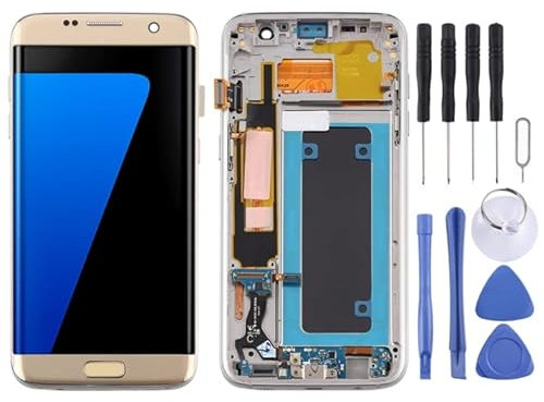 OLED LCD-Bildschirm für for Galaxy S7 Edge/SM-G935F Digitizer Vollbaugruppe mit Rahmen