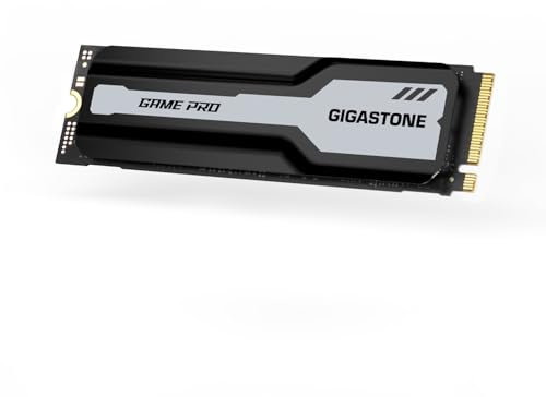 GIGASTONE M.2 SSD 1TB mit Kühlkörper Optimiert für PS5 NVMe SSD M.2 2280 PCIe Gen4 Ultraschnelle Interne Gaming SSD Laufwerk Spielen Videoschnitt Laptop Desktop Speicher Bis zu 5.000MB/s