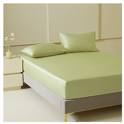 OBONG Spannbettlaken Tencel Superweiches Jersey Spannbetttuch for Matratze Boxspringbett Oder Topper 5 Bis 27cm Matratzenhöhe (Color : D, Size : Twin-XL)