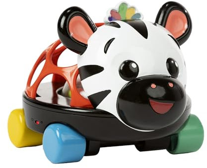 Baby Einstein Curious Car Zen Oball Spielzeugauto & Rassel, Leuchtet, ab 3 Monaten, Zen das Zebra