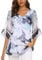 Syphiby Women Blouses Ladies Chiffon Blouses Ruffle 3/4 Sleeve V Neck Dress Shirts for Leggings Business Casual Tops for Women Work Blouses for Wedding Cocktail Party Beach Ink-wash Painting-XL