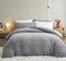 Sedefen Flauschig Bettwäsche 220x240 cm Grau Biber Flanell Fleece Geometrischmuster Cashmere Touch Winterbettwäsche Warme Bettbezug und 1 Kissenbezug 80x80cm mit Reißverschluss