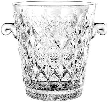 LatUde Seau à Glace, Petit Seau à Glace en Verre Cristal sans Plomb, Barman, Seau de Bar à découper, Seau à Cocktail, Seau à Champagne