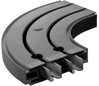 SN Deco - Rundbogen für Vorhangschiene SH, Paar (Schwarz, 2-Lauf)